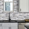 DEWOO 20-Sheet DEWOO Peel and Stick Wall Tile Farmhouse Kitchen