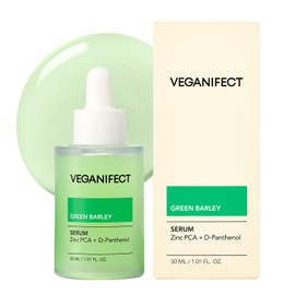 Veganifect Blue Barley Zinx Serum, 1.0 fl oz (30 ml), Calm, Serum, Sebum Care, Deer, Panthenol, Exfoliating, Sebum Removal, Calming