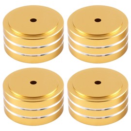 Byttlerom 4Pcs 40X20mm Aluminum HiFi AMP Speaker Isolation Stand Turntable Feet Pad (Gold)