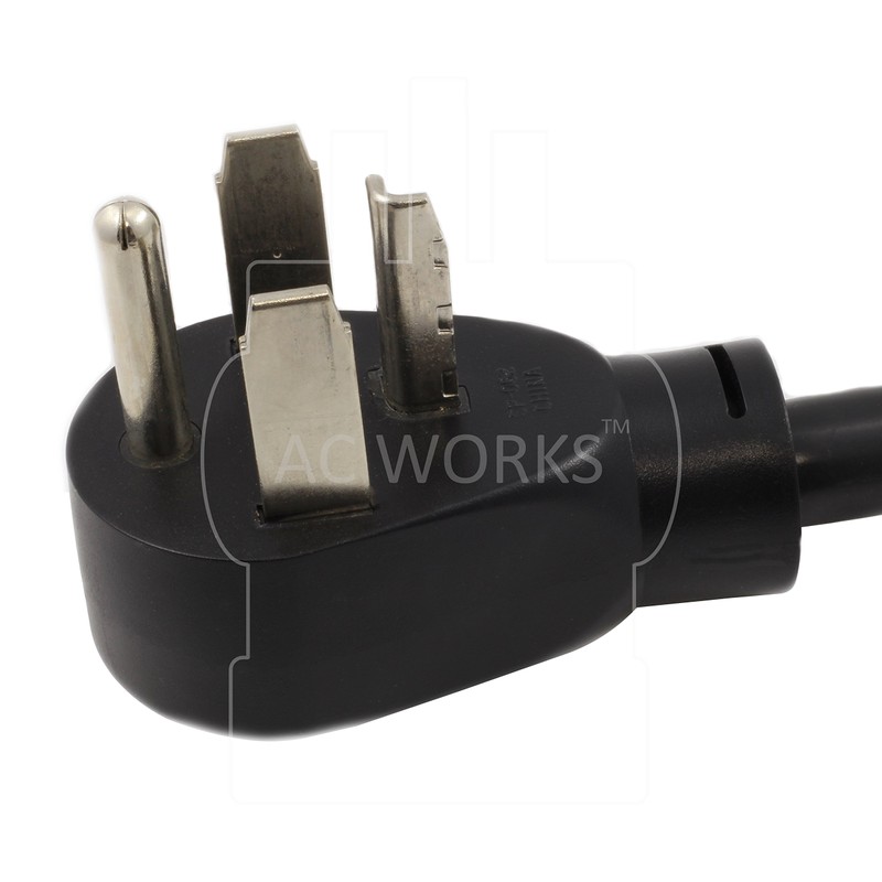 AC WORKS 30 Amp 4-Prong Dryer Wall Outlet Adapter (To
