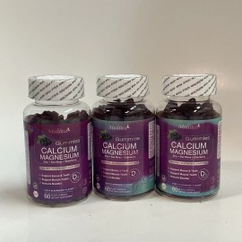 Mulittea (3Pack) Calcium Magnesium Zinc D3 Gummies Sea Moss Elder Berry Exp 9/26 60ct