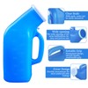 Urinal Bottle, 2Pack Male Portable Travel Pee Bottles, 1200ml Spill