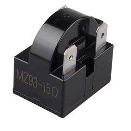 Futheda 15 Ohm Resistance 3 Pin Refrigerator Spare Parts PTC Starter Relay Freezer Compressor Starter Refrigerator Accessories for Refrigerator (Black)