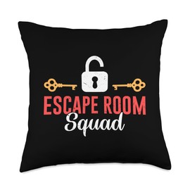Cool Escape Room Game Design for Escape Room Squad Throw Pillow