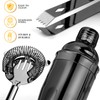Bartender Kit with Stand, 12 Piece Cocktail Shaker Set Professional