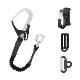 Tajima HJR-CL4BK New Standard Safety Belt, Detachable Auxiliary Rope, Easy To Remove When Not In Use, Shortens So It Does Not Get In The Protrude, Taking Up Space Around Your Waist, 1.6 inches (4 cm),