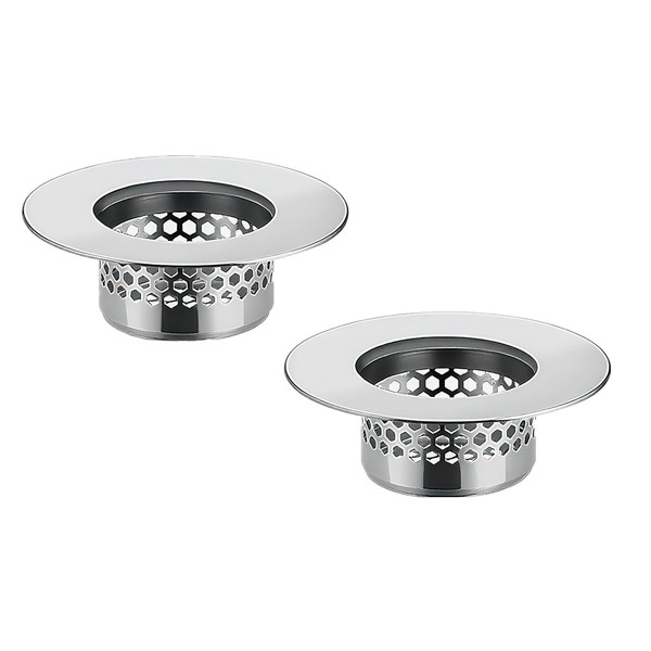 Colador de fregadero de baño (paquete de 2), cubierta de