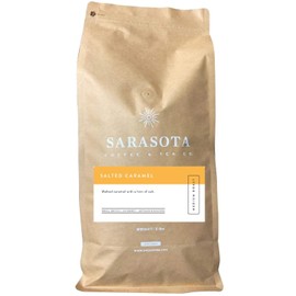 Salted Caramel Whole Bean 5 lb Bag, Medium Roast,100% Arabica Whole Bean Gourmet Coffee by Sarasota Coffee, 5 Pound Bag
