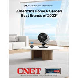 Dreo Smart Fan for Bedroom,120° Vertical and 90° Oscillating Fan with Remote/Voice, 13 Inch Height Quiet Air Circulator for Whole Room, 70 ft, 4 Speeds, 5 Modes, 12H Timer, Desk Fans for Home, Office