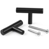 Romeda 12 Pack Black Cabinet Knobs, 2in Single Hole Cabinet