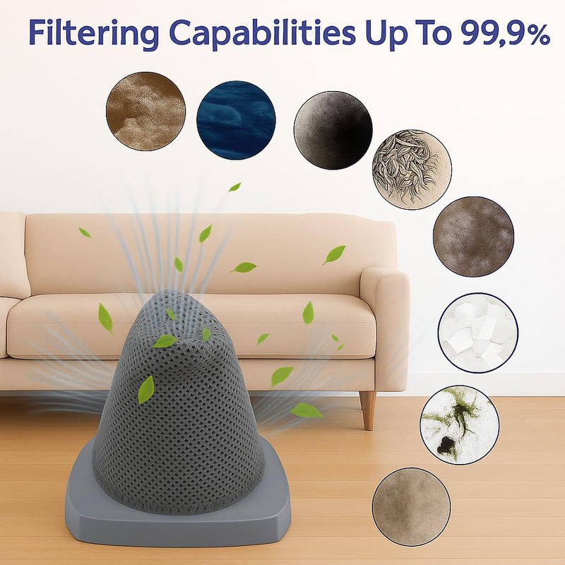 YUJINRU 4 Pack Replacement Filters Compatible with Eureka NES215A/ NES210/