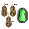 3-Pack Inline Method Fishing Feeders Set with Bait Mould, Quick