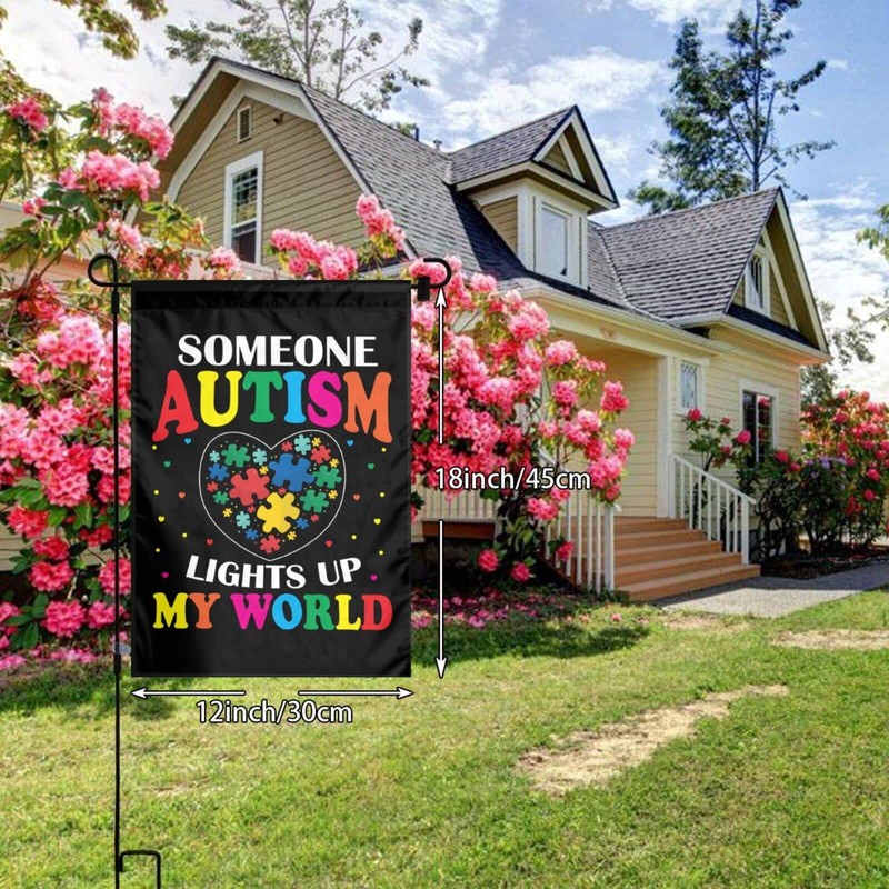 Autism Awareness Garden Yard Double Sided Vertical Flag 12 X