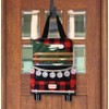 Red Checkered Truck Burlap Christmas Door Hanger Weclome 13" x