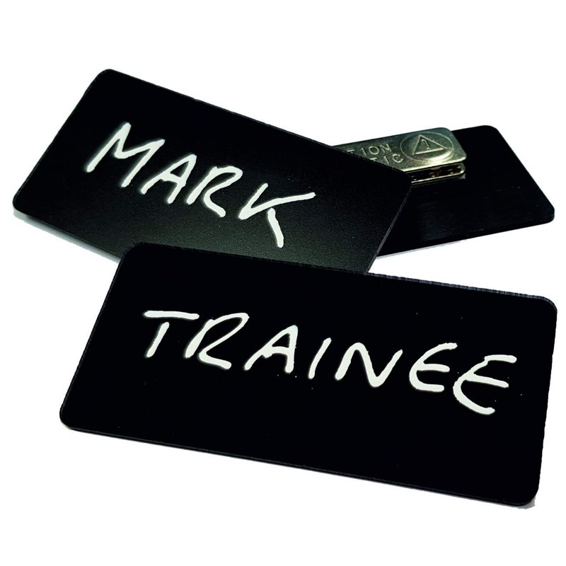 Customcard Ltd Chalkboard Write on Reusable Name Badges with Magnet