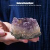 Beufee 2pcs Irregular Natural Amethyst Cluster, Amethyst Crystal Geode Cluster