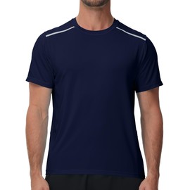 Huayuzh UV Shirt Men's Rash Guard T-Shirt Swimming Shirt UPF 50+ Quick Drying Lightweight Breathable Surfing Hiking Top, 11-navy blue