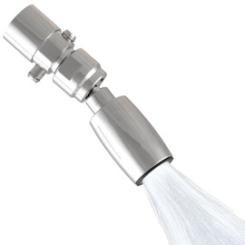 High Sierra Showerheads® - Solid Metal 1.8 GPM Low Flow Shower Head with Trickle Valve & Protective Nylon Insert - Hides Shower Arm Threads (For 45° or Straight Shower Arms Only) - Chrome