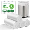 PANSUN Selected 100 Counts Small Bin Bags,5l Bin Liners,42cm*50cm Pedal