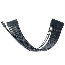 HSSDTECH ATX 24Pin to 20+4Pin Power Supply Cable PSU 20 Pin Male Convert to 24 Pin (30cm)