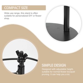 Homoyoyo Home Supplies Iron Wedding Rack Stabilizing Floral Base Stand Detachable Doll Age Trumpet Shop Vase Holder Flower Support Bouquet Tool Display Metal Adjustable Fixator