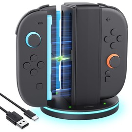 Controller Charger Compatible with Switch 2, Charging Station for JoyCon 2 with Charging Indicator