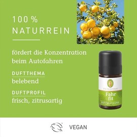 Primavera PRIMAVERA Fahr fit Duftmischung 5 ml - Grapefruit, Douglasfichte und Lemongras - Aroma?l, Duft?l, ?therisches ?l Aromatherapie - belebend - vegan