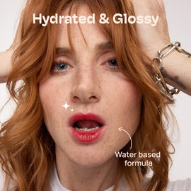 MIXIK Juicy Lip Tint, Hydrating Water-Based Lip Stain and Gloss that feels light and fresh for Dewy and Radiant lips, Formulated with Blue Agave Extract for long lasting Moisturizing (Vivid Coral)