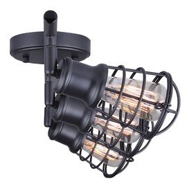 CANARM LTD IT611A03GPH Otto 3 Light Track Rail Graphite with Metal Cage Shades