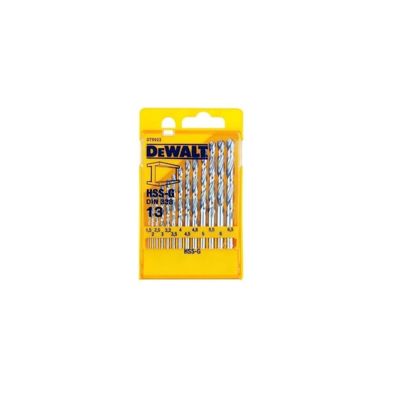 DeWalt DT5922-QZ High Speed Steel-G Metal Drill Bit Set DIN