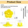 Andiker 20Pcs Hummingbird Feeder Replacement Flowers with Cleaning Brush, Yellow