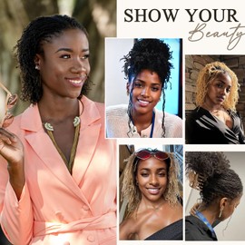 Originea Dreadlocs Extensions Human Hair Interlocked Sisters Locs Curly Tips 100% Real Human Hair 0.1cm Full Handmade Permanent Micro Locs Extensions Can Be Bleached and Dyed (6 Inch 200 Strands)