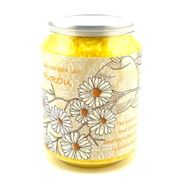 Bath Salt, Father's Day, Gift, Bath Salt, Bath Tub Can, FUROU Herbal Six, Apple Chamomile, 1 Can (10.6 oz (300 g), Stylish Clear Can, Images of 6 Colorful and Cute Flowers and Herbs, Brightens and