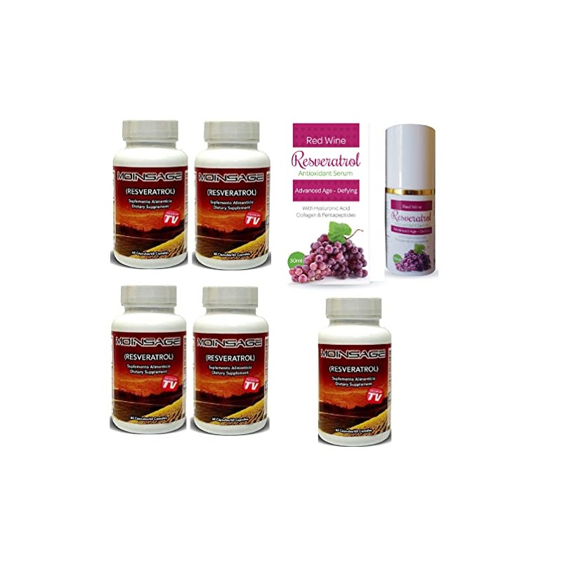 Moinsage 5 Bottles + 1 Resveratrol Serum