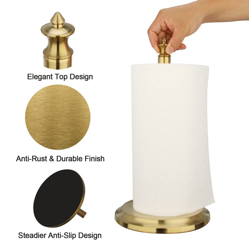 Akicon Paper Towel Holder Roll Dispenser Stand for Kitchen Countertop