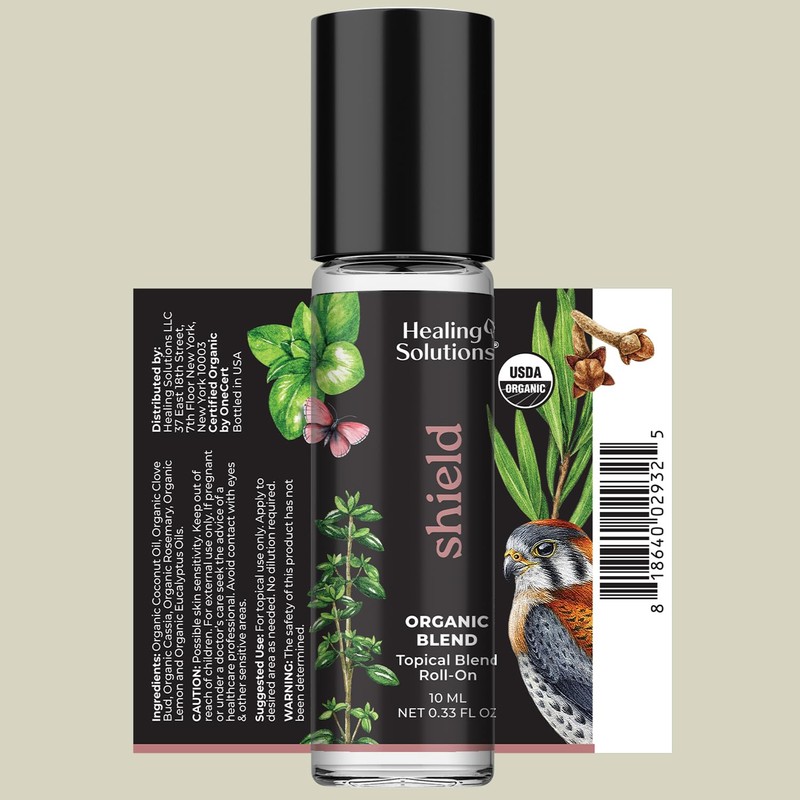 Healing Solutions (2 Pack) Health Shield Essential Oil Roll-On for