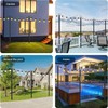 SINLEY 4 Pack String Light Poles,10 Ft Metal Poles with
