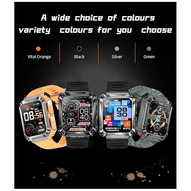3 in 1 Bluetooth Smart Watch for Android iPhone Military