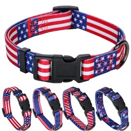 American Flag Dog Collar Independence Day Fourth of July The Great America Dog Collars Small