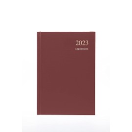 Collins Essential A5 Day to Page With Appointments 2023 Diary - Maroon - Calendar Year Weekly Diary, Journal and Planner for business, office and personal
