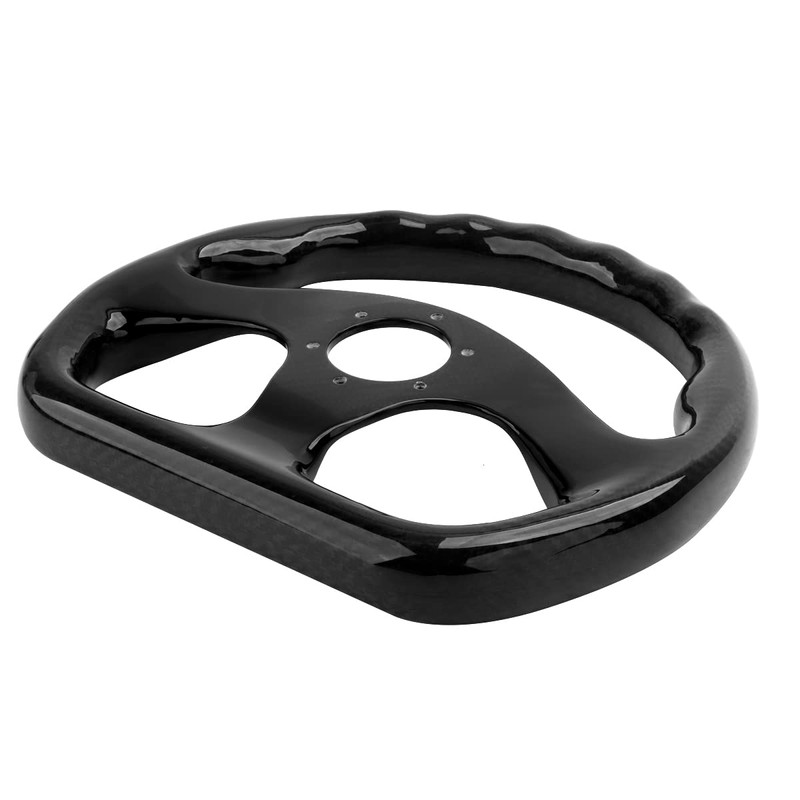 HIWOWSPORT Carbon Fiber Racing Steering Wheel Flat Bottom 320mm Diameter