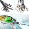UEAVOID Pack of 40 Steel Leader Pike Anti-Bite Stainless Steel