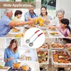 8 Pcs Stainless Steel Portion Control Serving Spoons, including 4