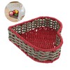 LABRIMP Handcrafted Heart Shape Woven Rattan Storage Basket Snack Fruit