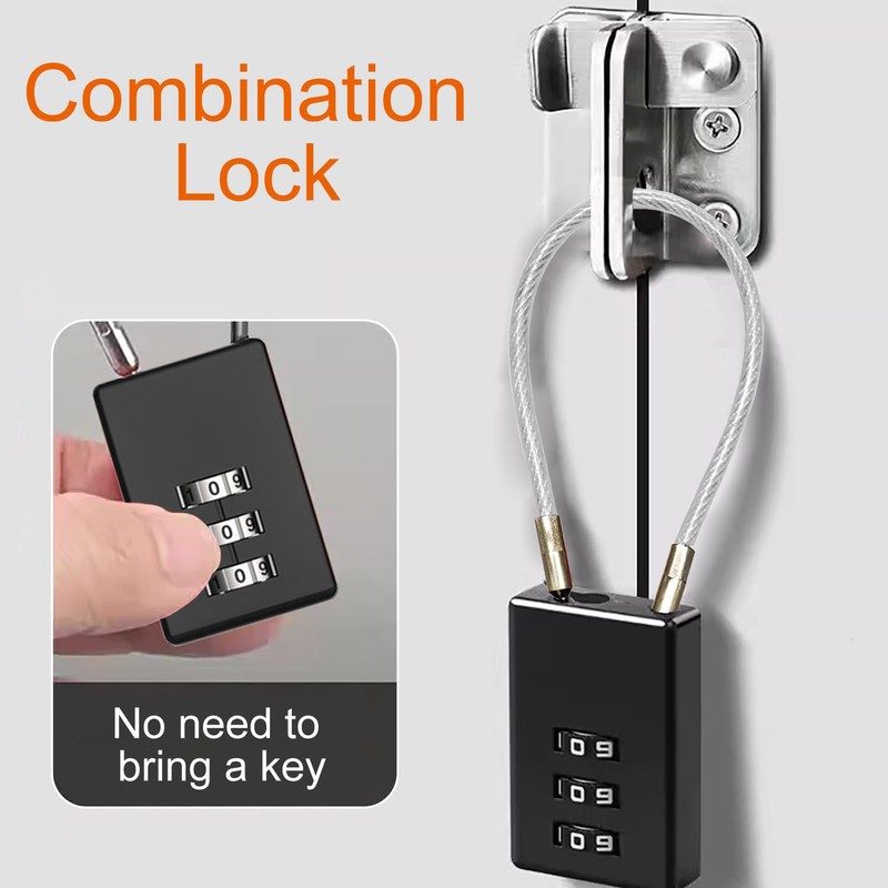 YPYMOD Suitcase Lock, Luggage Lock, Padlock, 3-Digit Combination Lock for