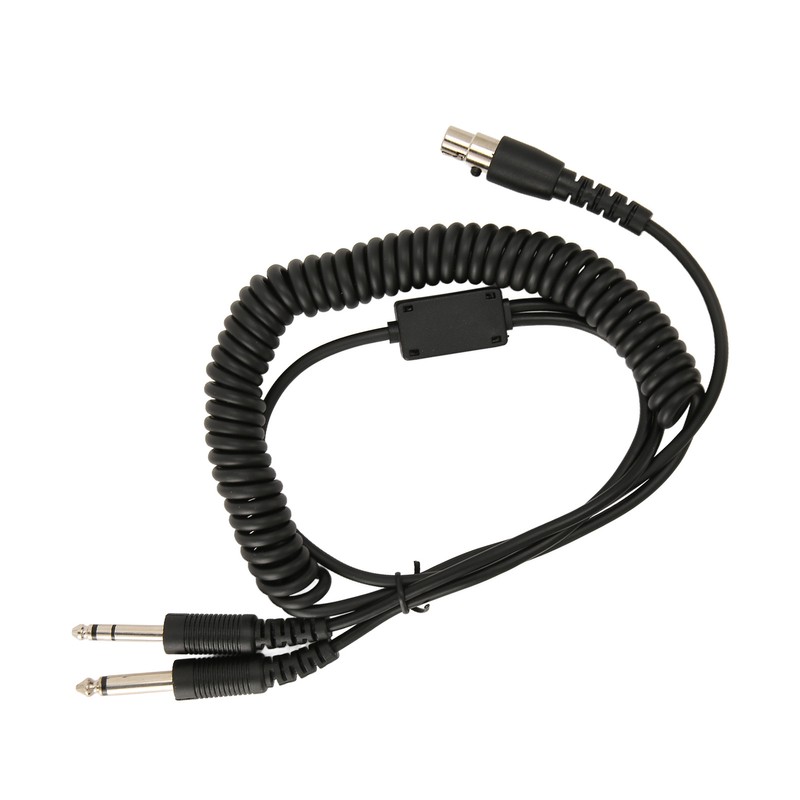 Mini XLR 5 Pin Plug to GA Dual Plugs Headset