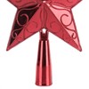 com-four® Christmas Tree Topper in Star Shape - Red Star