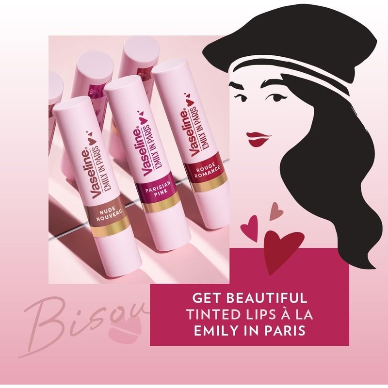 Vaseline Emily in Paris Bálsamo Labial Color Rosa Parisian Pink