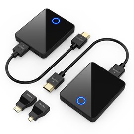 BeQOOL Wireless HDMI Transmitter and Receiver, 4K/5Ghz/30M Stable Transmission Distance: HDTV Projectors for Extensions, Laptops, Home Theaters, Conferences, etc. (Technical Standards Certification Number: R 217-220554) (Black)