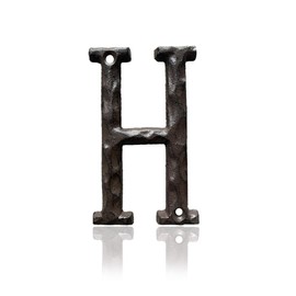 BetLight House Letters-5 Inch High Rustic Metal Iron Address Numbers & Letter, Letter H